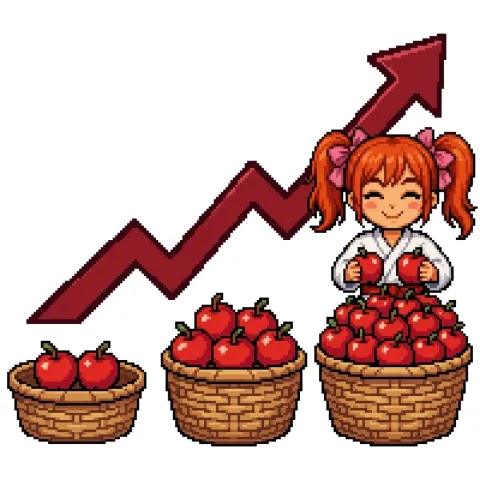 increase(増える、増やす)の絵